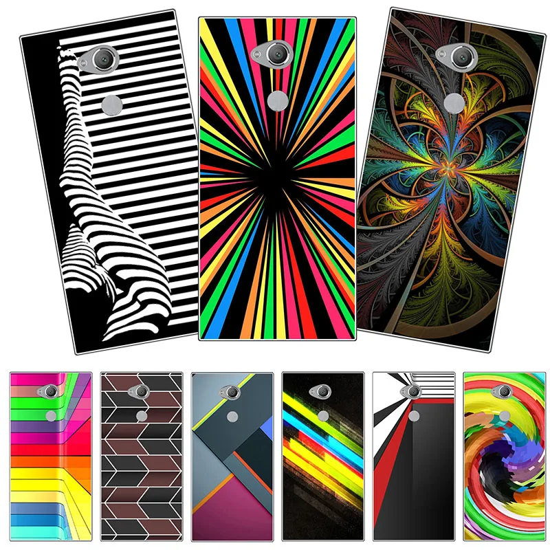 Fashion stripe Phone Case Cover for Sony Xperia L3 XA2 XA1 10 XA3 Ultra Plus Soft cover |