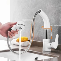 kitchen faucets white single handle pull out kitchen tap single hole handle swivel degree water mixer tap mixer tap