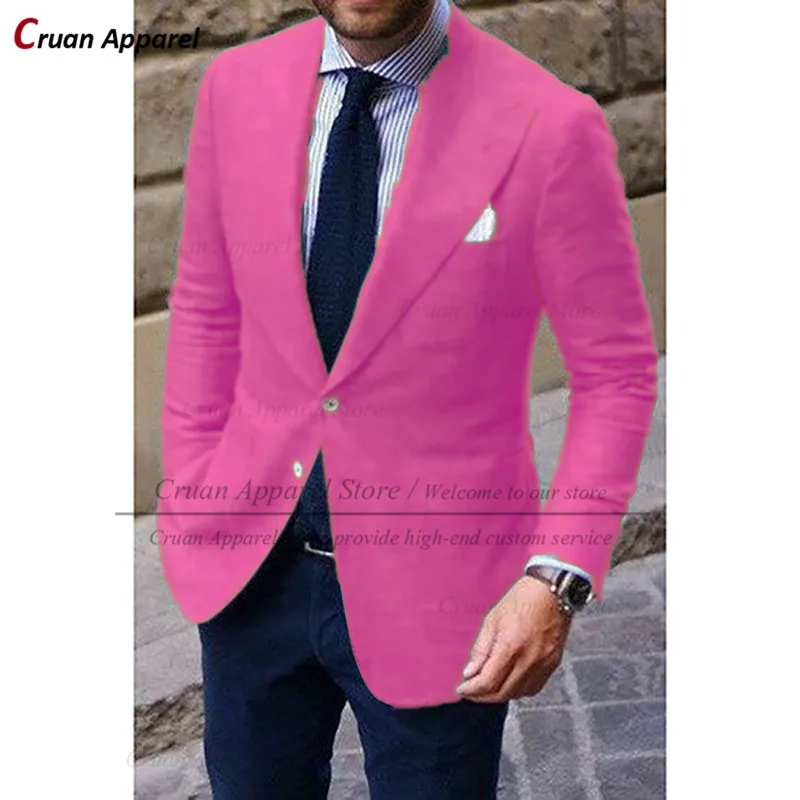 

(Один блейзер) пурпурный Свадебный блейзер для мужчин джентльменский костюм для жениха Повседневная облегающая деловая мужская куртка повседневная Уличная одежда