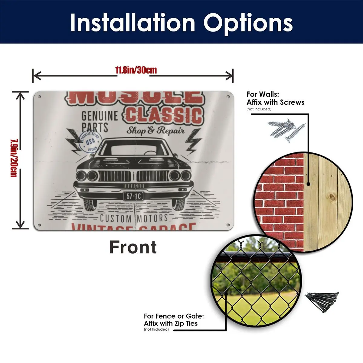 

Musicle Classic Sign 11.8*7.9 In One Size Metal Tin Signs For Home Decor