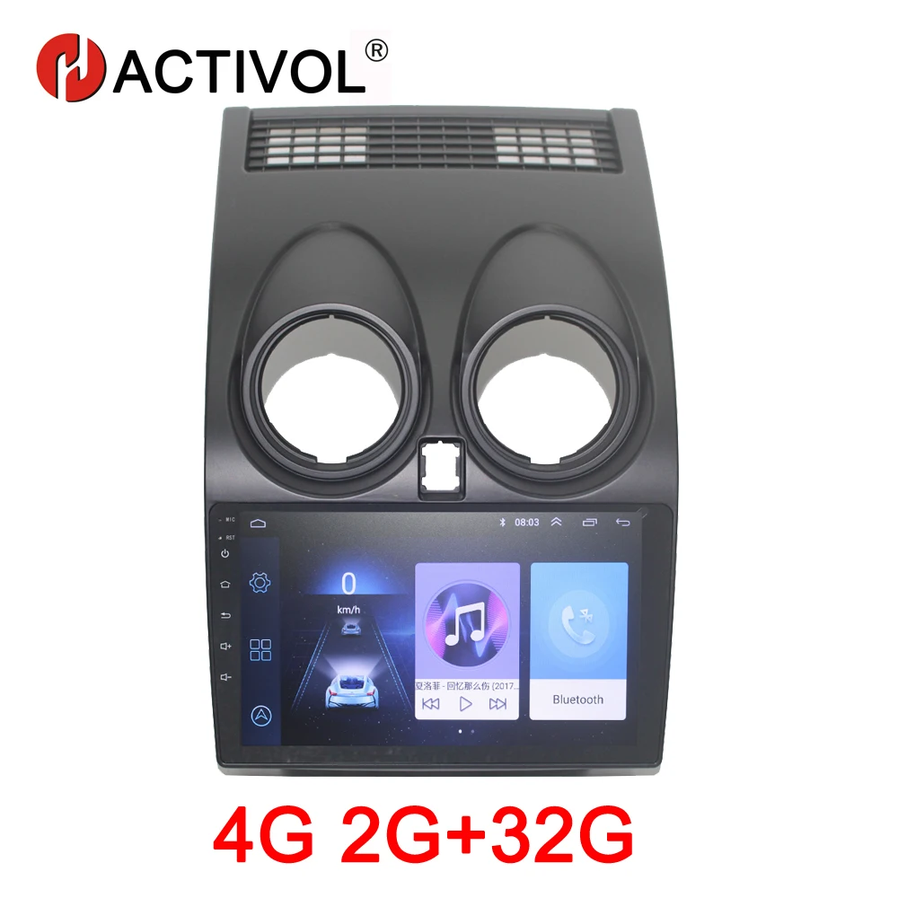 Автомобильный мультимедийный плеер HACTIVOL 2 Гб + 32 ГБ Android 8 1 для Nissan Qashqai 2009 dvd gps