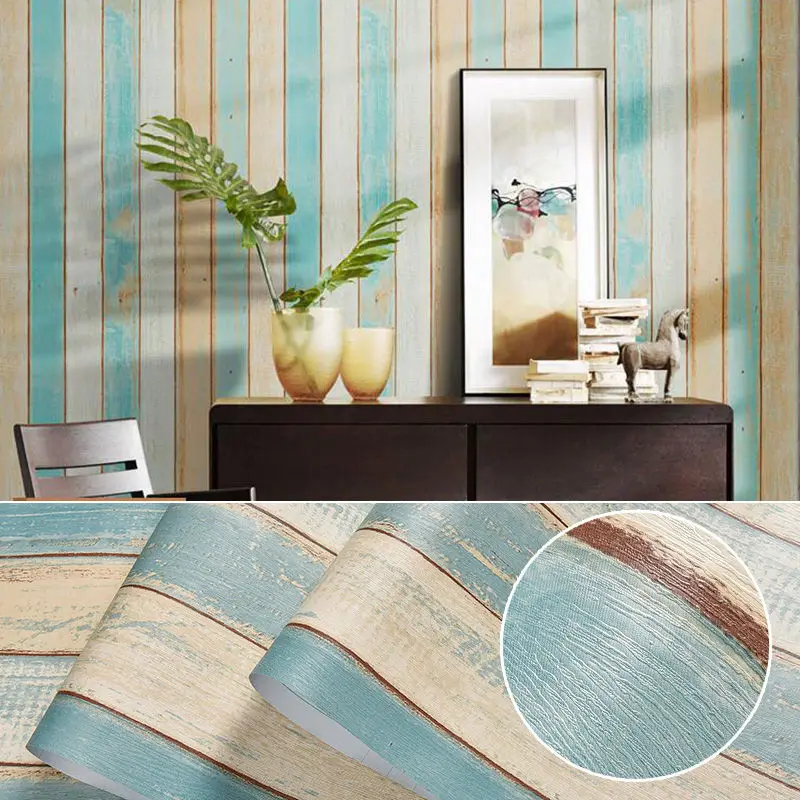 

Wood Peel & Stick Wall Stickers Self-Adhesive Wallpaper For Bedroom Wardrobe Furniture Home Wall Restorative Sticky Paper Decal