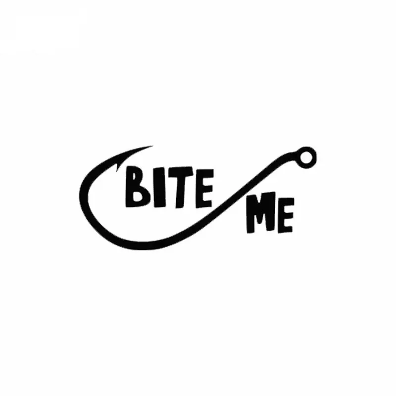 

3"*6.5" Bite Me Fishing Funny Vinyl Decal Sticker Car Stickers Window