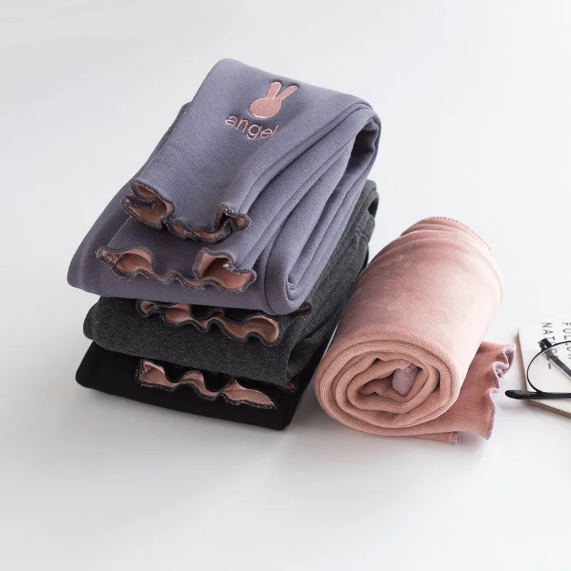 Зимние Детские Брюки Корейская версия детских брюк детские брюки с вышивкой