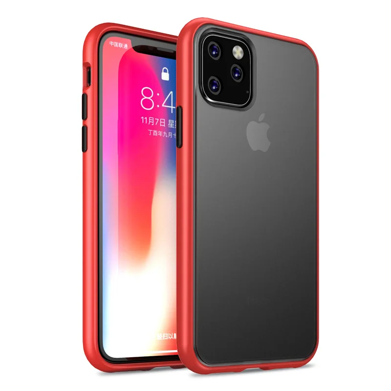 Red Black Для iPhone 11 чехол Magic Shadow IPAKY 11 Pro Чехол Цветные кнопки Мягкий Бампер ПК Гибридный противоударный Для iPhone 11 Pro Max чехол - Цвет: Red Black