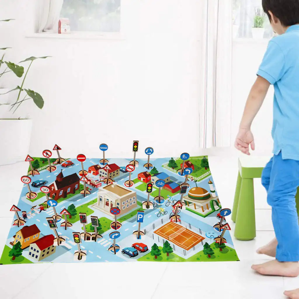 

Уличные знаки, игровой набор, раннее обучение, светофоры, игрушки для дома и улицы