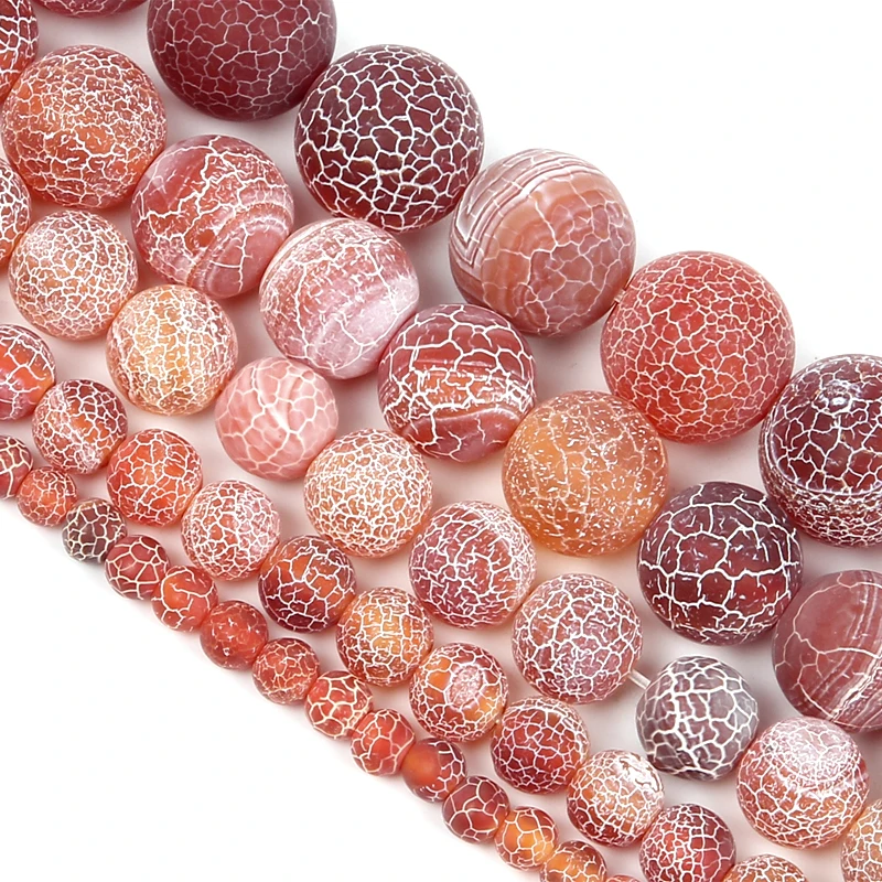 Бусины из натурального камня 4-12 мм круглые матовые красные состаренный камень |