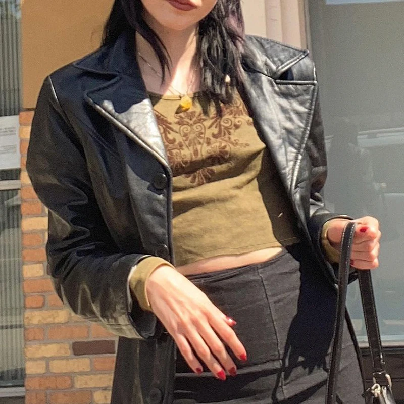 Женский винтажный пуловер с длинным рукавом Повседневная Весенняя футболка