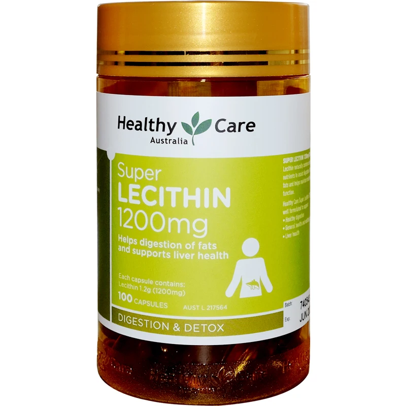 

Free shipping Super LECITHIN 1200 mg 100 capsules Helps digestion of fats and supports liver health