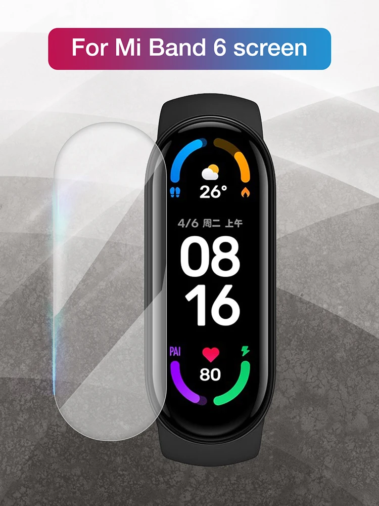 

10 шт., 3D защита для браслета Mi Band 6, Защитная пленка для экрана Xiaomi Miband6 HD, не закаленное стекло