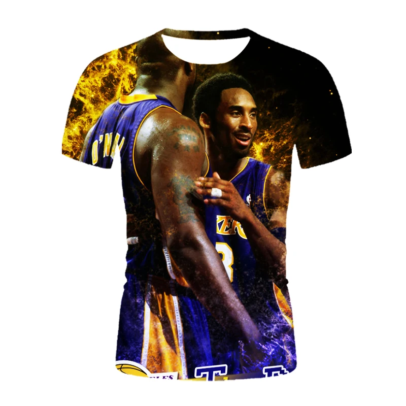 

2021 New 3D Printing Basketball Star Number 8 24 Men's and Women's T-shirt Harajuku Graphic T-shirt Sports Shirt Short Sleeves