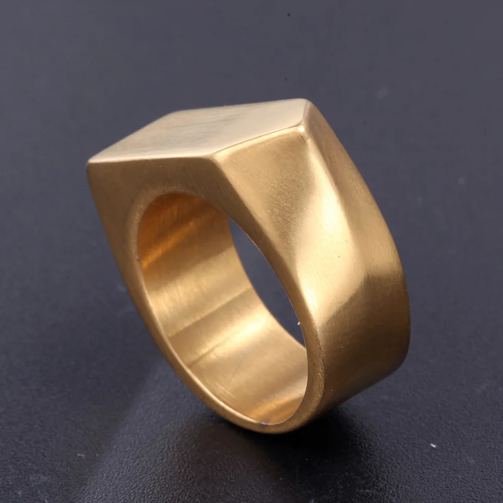 

Creative Simple Geometric Ring Handmade Men's Prismatic Irregular Ring Minimalist Hip Hop Personalized Jewelry Gifts