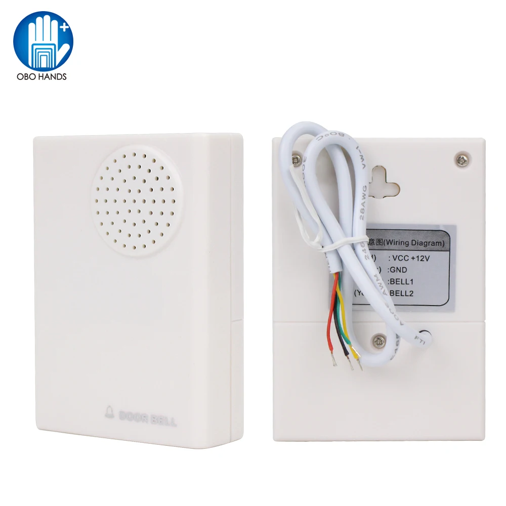 4 провода DC12V проводной дверной звонок не нужен аккумулятор Ding-Dong музыкальный Chime