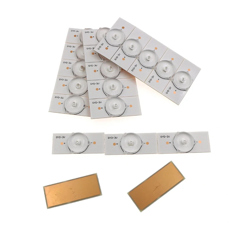 20 шт 6V SMD лампы бусины с оптический объектив фильтра для 32-65 дюймов светодиодный