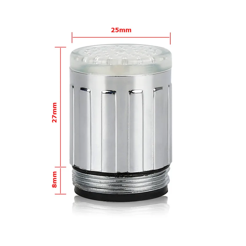 

1pc Luminous LED Water Faucet Shower Tap Basin Water Nozzle Bathroom Kitchen Heater Faucets RGB Color Trmperature Sensor