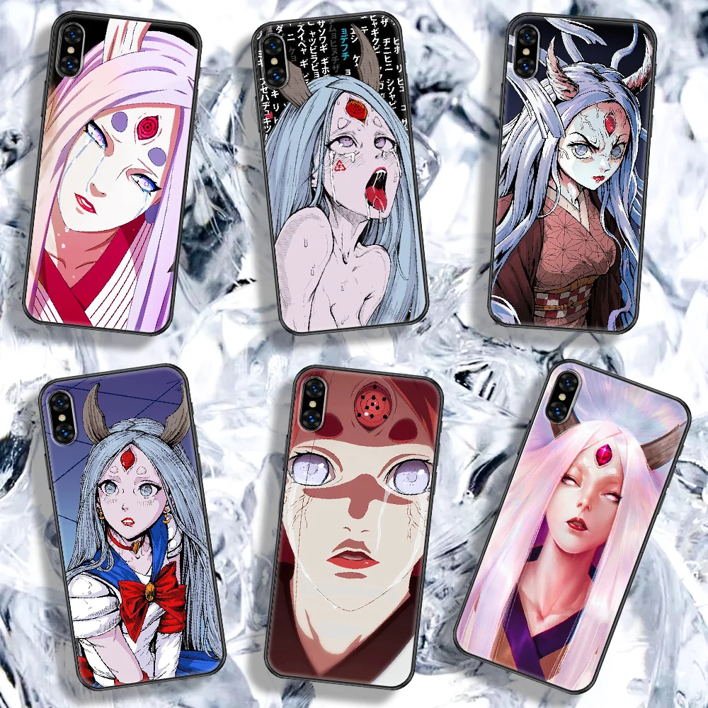 Чехол для телефона Ahegao INS ootuuki-Kaguya iphone 5 5S SE 2 6 6S 7 8 11 12 Mini Plus X XS XR Pro Max черный красивый