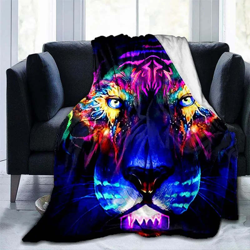 

Animal Tiger Blanket Flannel Blanket Super Soft Fleece Throw Blankets Warm Blanket for Bedroom Couch Sofa