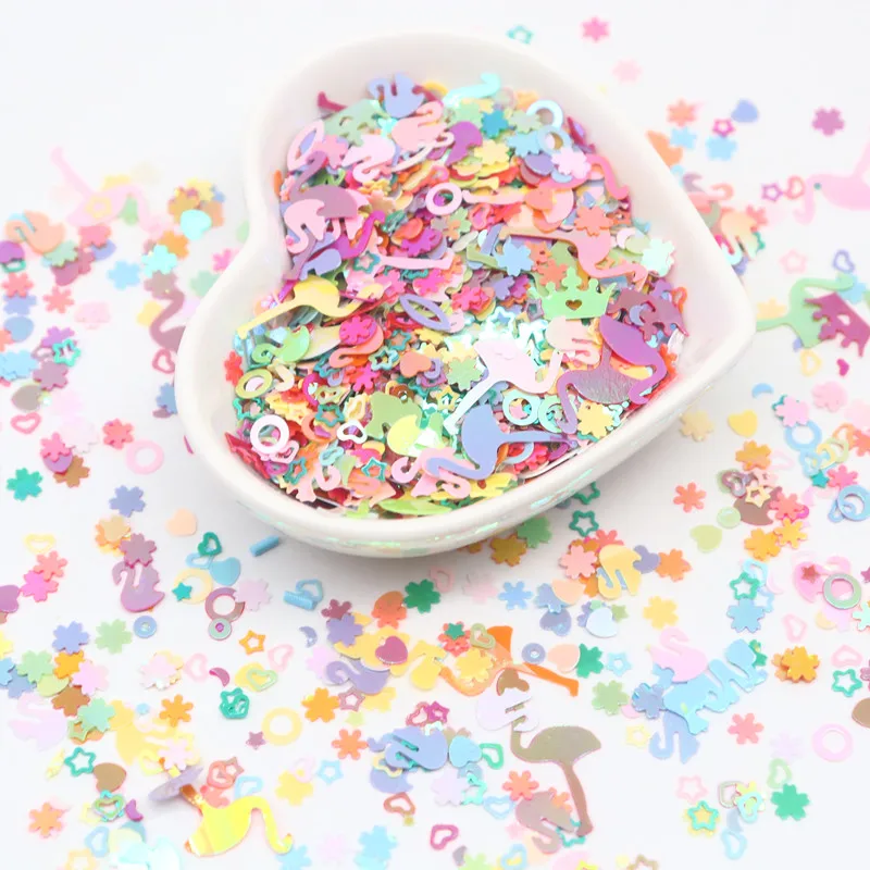Sequin Glitter Mix Flower Star Heart Dot Shaped Loose Sequins for Shaker Card Nail Art Scrapbook Decoration Makeup Confetti