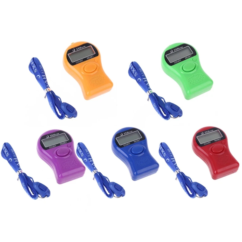 

Portable Digital Electronic Counter with Lanyard Decompression Finger Tool 23GB