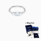 2021 модные ювелирные изделия SWA, новое притягательное круглое кольцо, изысканное круглое украшение, Женское Обручальное украшение, подарок