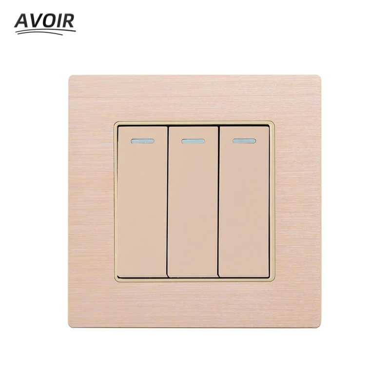 Atlectric 1 2 3 4 Gang Way On/OFF Button Control Switch Wall Lamp Aluminum Panel | Обустройство дома