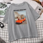 Футболка женская свободного покроя, длинный пляж, принт Тихоокеанского берега, океан, одежда в стиле хип-хоп, домашняя одежда, в эстетике, большие размеры