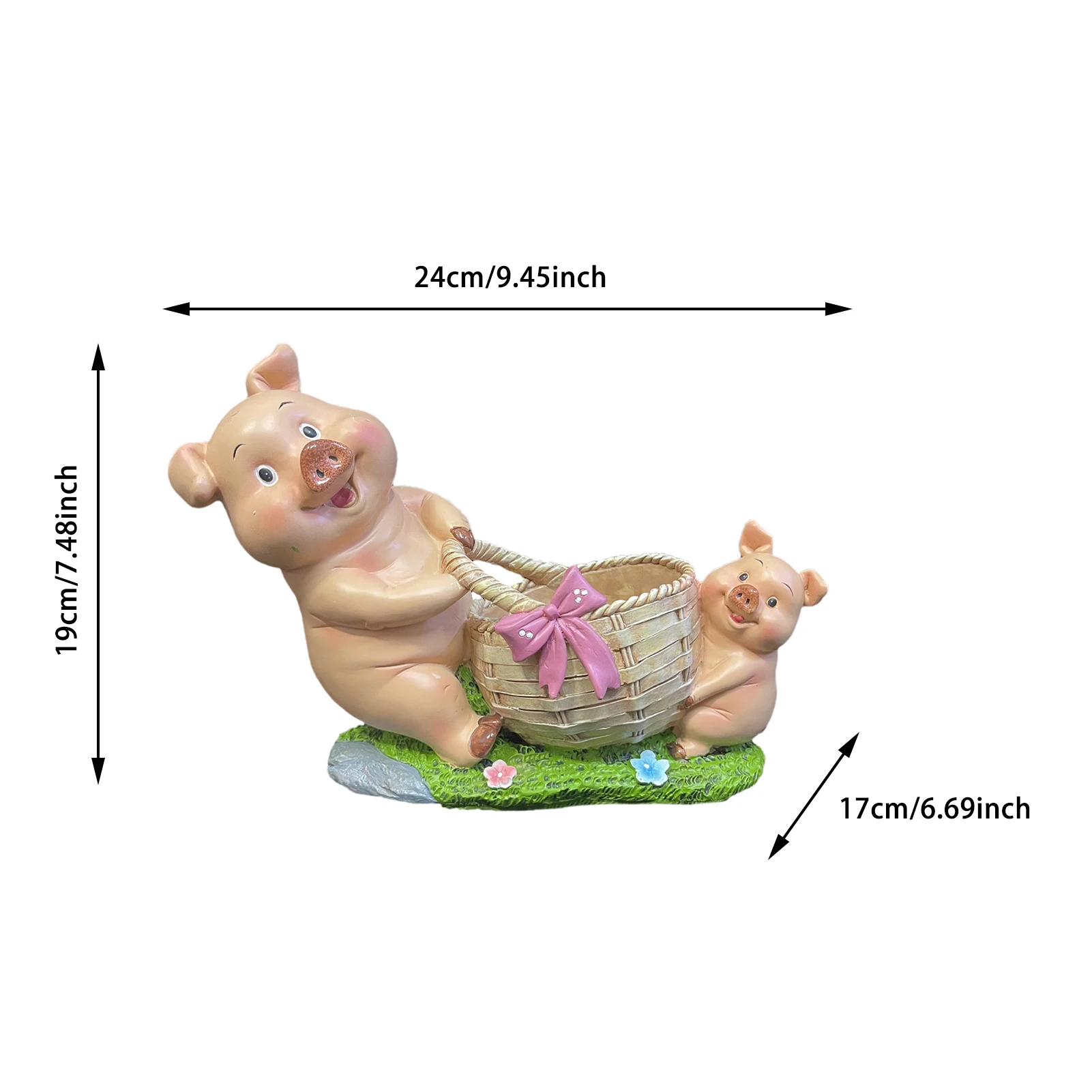 

Animal Flower Pot With Drainage Hole For Planting Succulents Flowers Pig Resin Succulent Planter Home Decor Garden Ornament