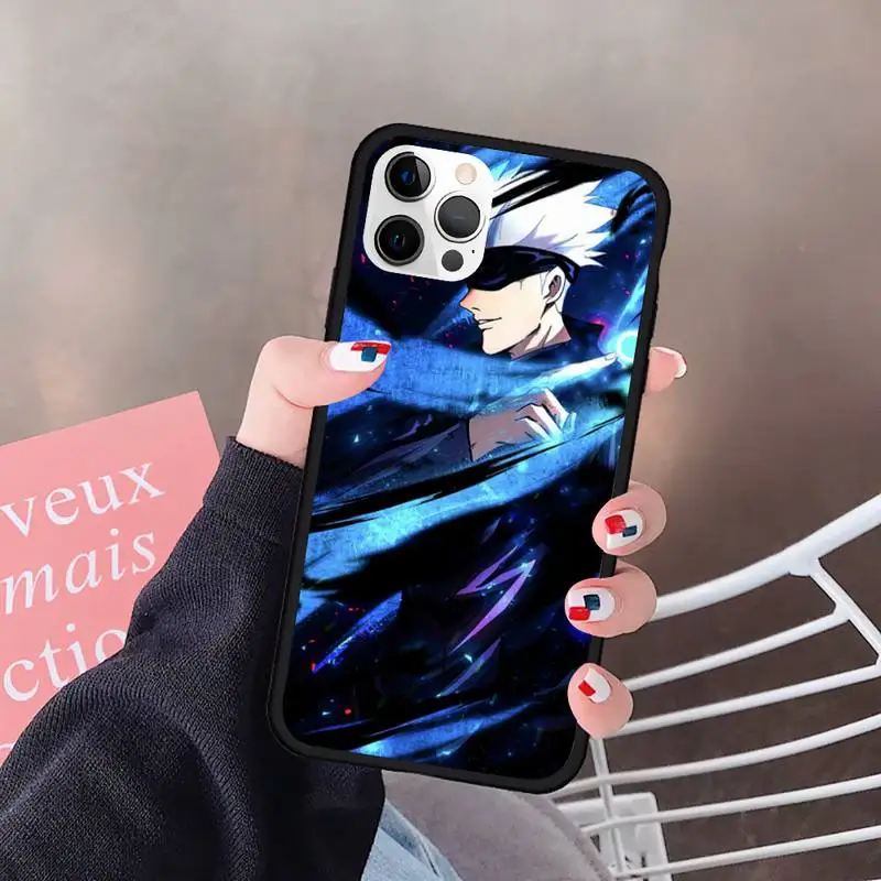 

Jujutsu Kaisen Satoru Gojo Anime Phone Case For Iphone Case 5 5S SE 6 6s 7 8 11 12 X Xs Xr Pro Plus Max Mini Cover
