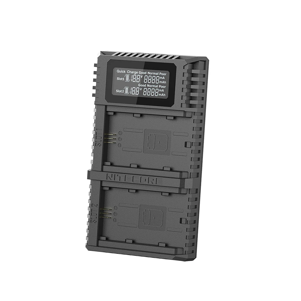 Зарядное устройство Nitecore USN4 Pro Dual разъем USB быстрая зарядка для камер Sony A7 III А7R А9