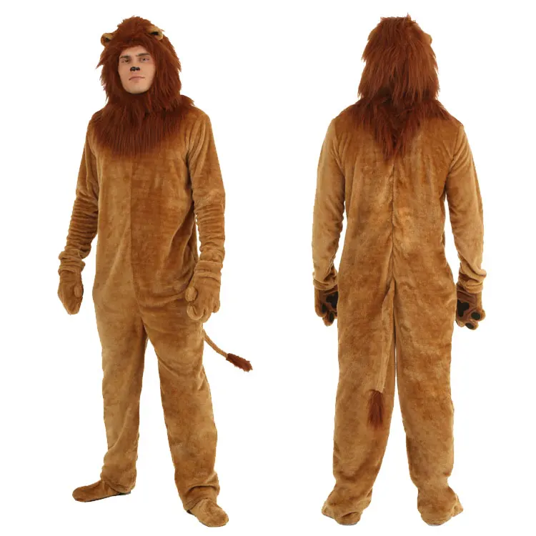 Ye‘s Halloween Carnival Animal Long hair Lion cosplay jumpsuit Kid Adult Baby Movie Role Stage Performance Lion King Ship Fast