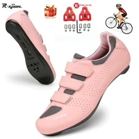 2021women pink road cycling shoes professional mtb bike sports non slip shoes self locking ultra light sapatilha ciclismo mtb