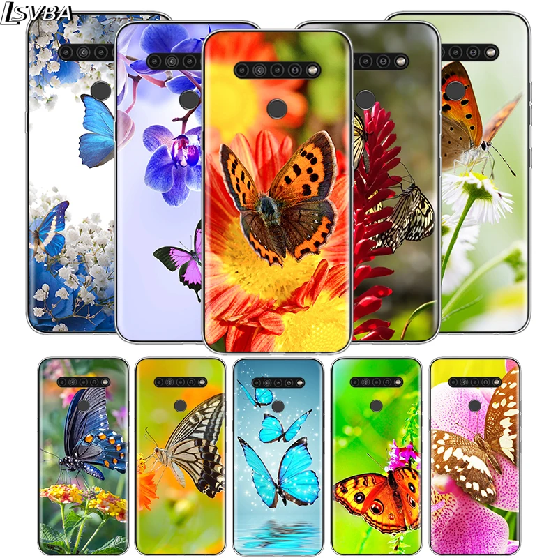 

Cute Butterfly Fashion For LG V60 V50S V50 G8X G8S G8 G7 ThinQ 5G K61 K51S K41S K30 K20 Q60 Q9 Soft Phone Case