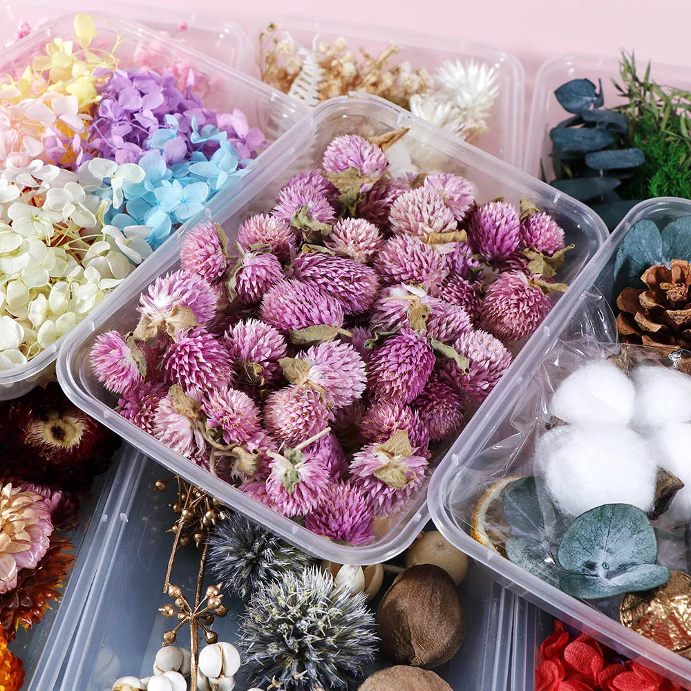 

1 Box Colorful Real Dried Flower Plant For Aromatherapy Candle Epoxy Resin Pendant Necklace Jewelry Making Craft DIY Accessories