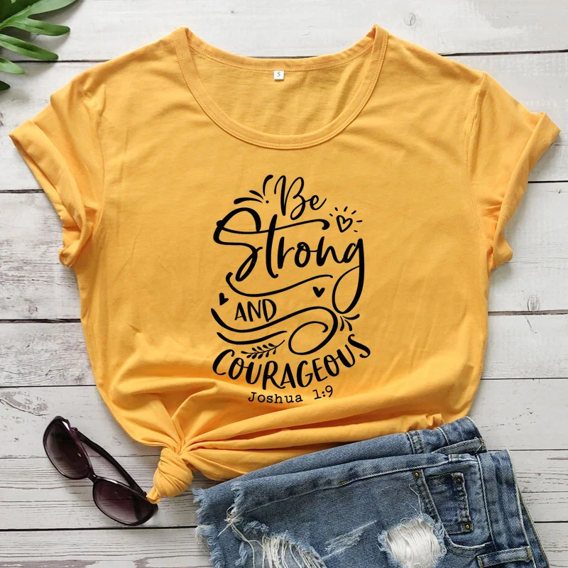 Футболка женская с надписью Be Strong And Brave|Футболки| |