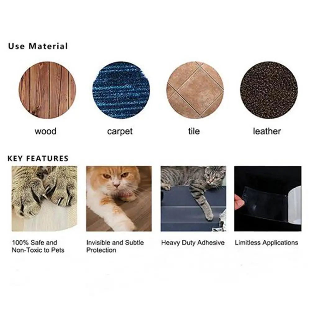 Тренировочная лента для кошек и домашних животных Защитная Наклейка дивана