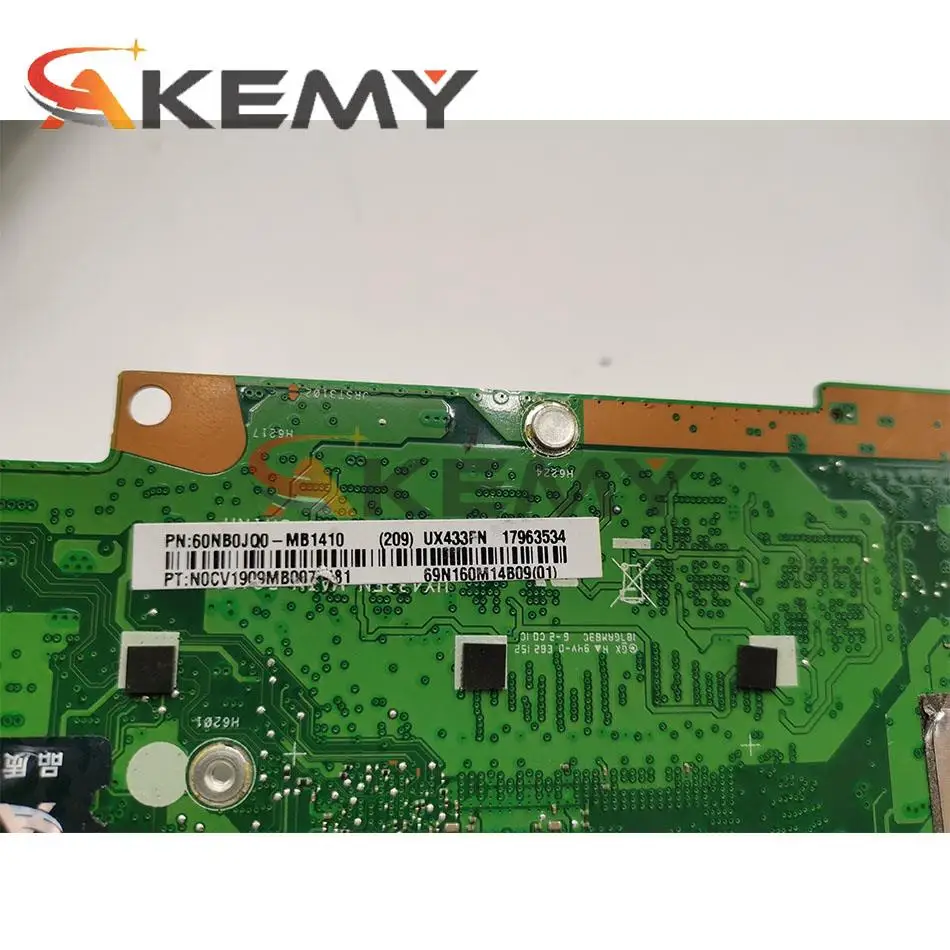 ux433fn motherboard i7 8565u8gbram mx150 v2g for asus zenbook ux433fn ux433f u4300f ux433fa laotop mainboard 100 full test free global shipping