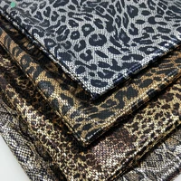 leopard laser bronzing fabric for swimsuit clothing leopard underwear diy sewing material 50cmx150cm