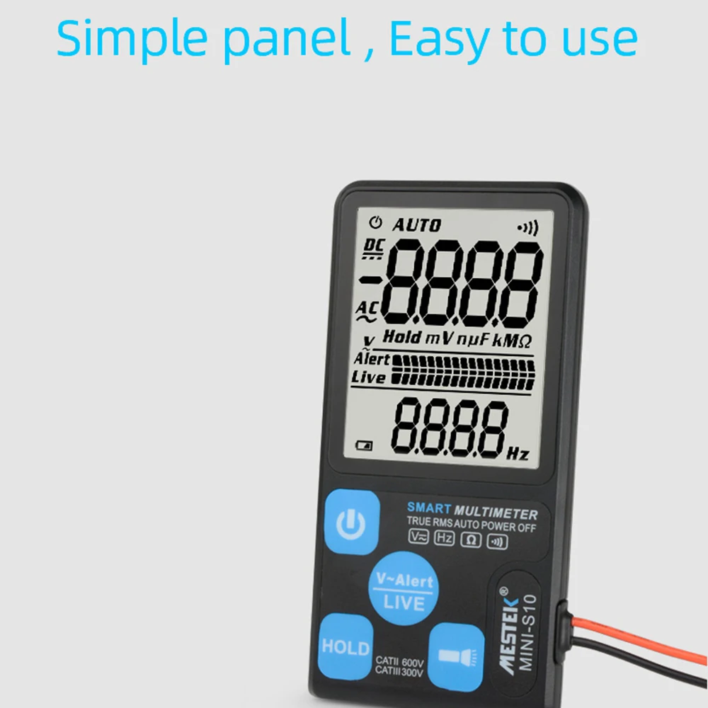 Цифровой смарт-мультиметр MESTEK измеритель напряжения и сопротивления с большим