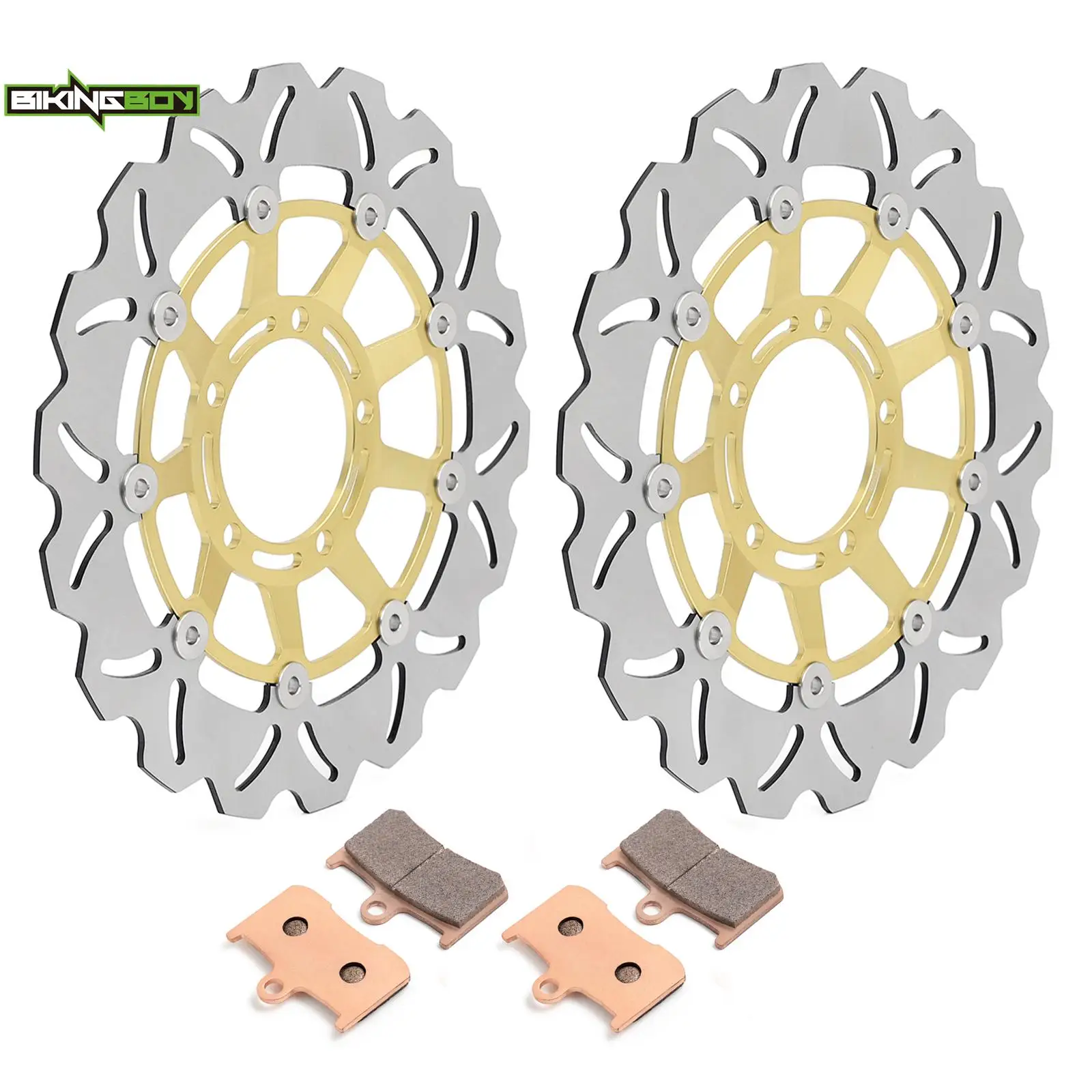 Передние тормозные диски BIKINGBOY роторы + колодки для Triumph Daytona 675 2006 2007 2008