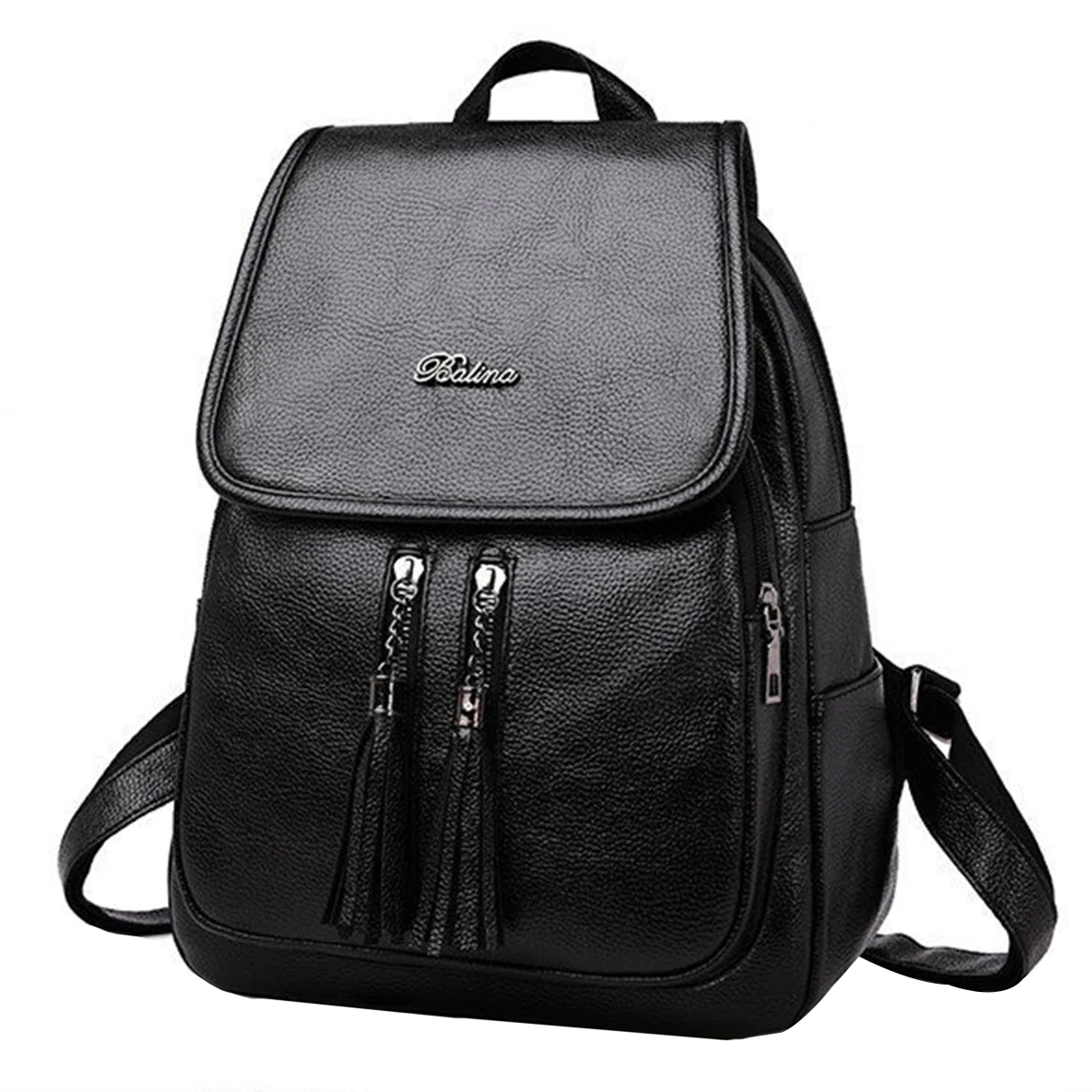 

Женский персонализированный Одноцветный рюкзак с подвеской и кисточками, Уличная Повседневная стильная износостойкая сумка на плечо, Боль...