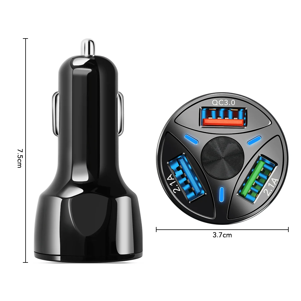 Car Charger USB Quick Charge QC3.0 Ports For Renault Clio Logan Megane Koleos Scenic Dacia Duster kaptur fluence | Автомобили и