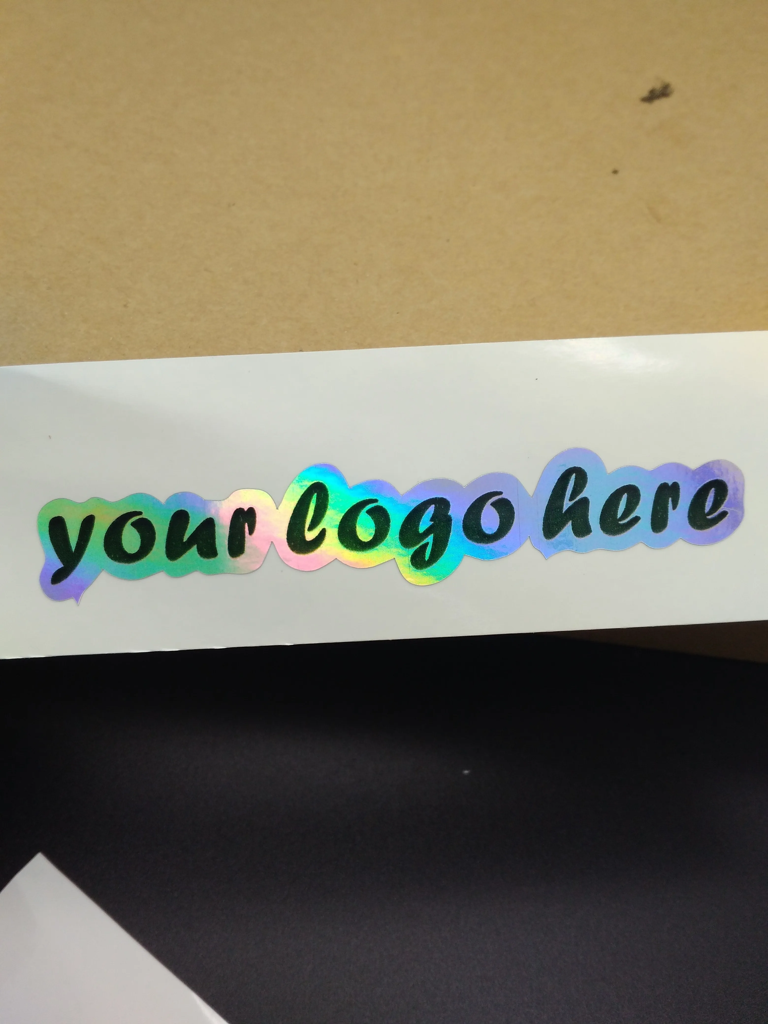 1x4 &quotБелая виниловая наклейка печать на заказ/Глянцевая пленка