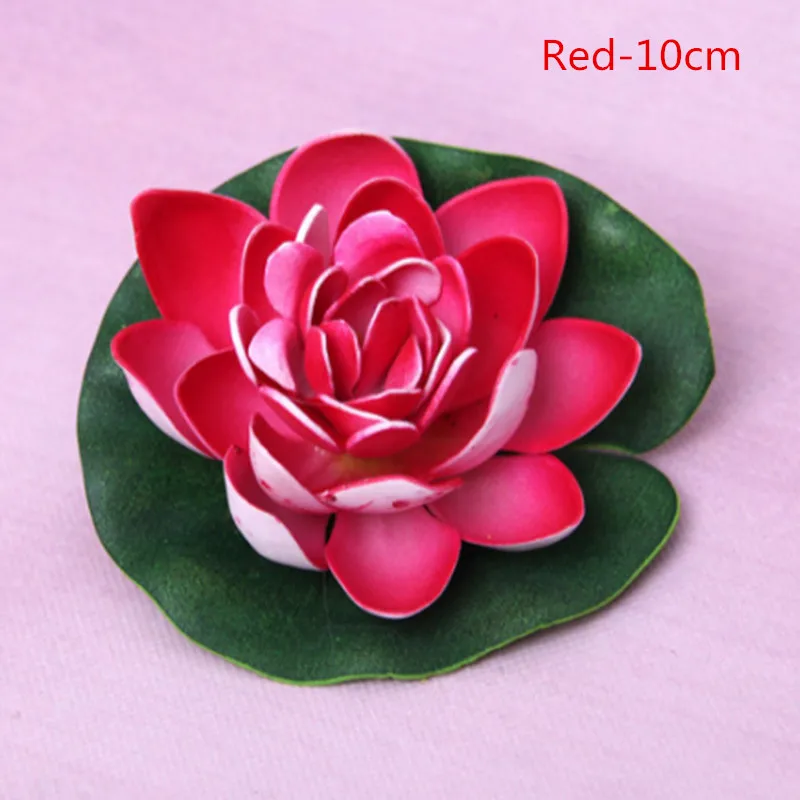 

Artificial fake Lotus flowers leaf Pond flower Water Lily Floating Pool fish tank flowers Plants Wedding Decoration