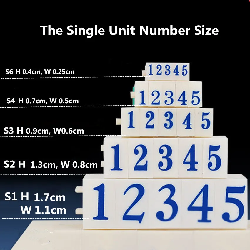 Adjustable Removable Movable Seal Stamp Printing by Hand Numbers Combination 0-9 Plastic Stamped Clearly 1 set | Канцтовары для