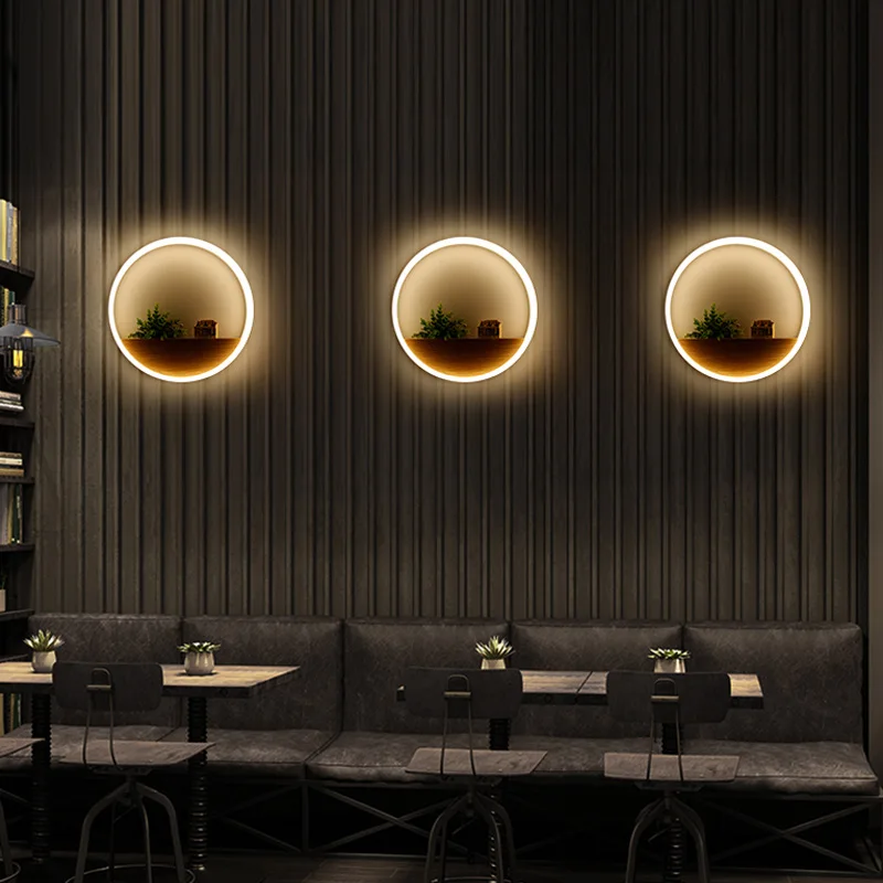 Modern LED Wall lights for bathroom aluminum hardware acrylic lampshade rings design Decoration indoor home lamp diameter 40CM|lighting bathroom|led