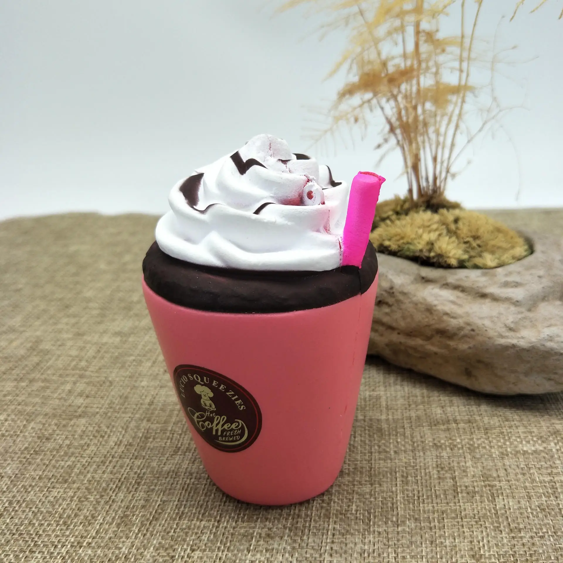 coffee cup Мягкие медленно растущие мягкие игрушки милые Kawaii Jumbo большой розовый единорог мультфильм животных мягкие игрушки Jumbo - Цвет: coffee cup
