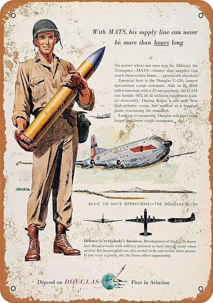 

Tin Sign New Aluminum Metal Sign Douglas Aircraft Military Air Transport