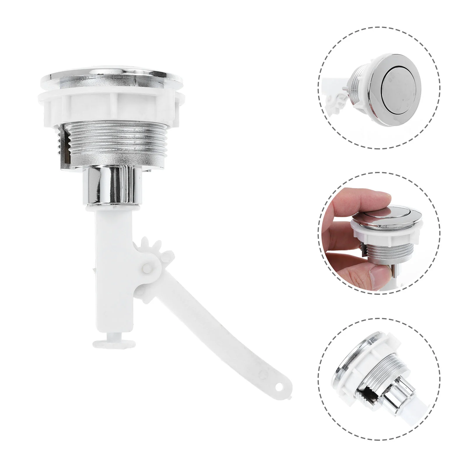 

Toilet Water Tank Button Electroplating Single-button Toilet Flush