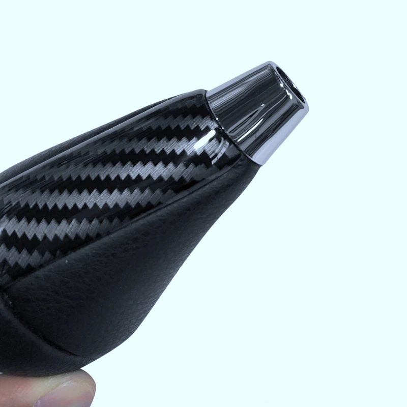 Топ!-автомобильные аксессуары из углеродного волокна ручка переключения передач