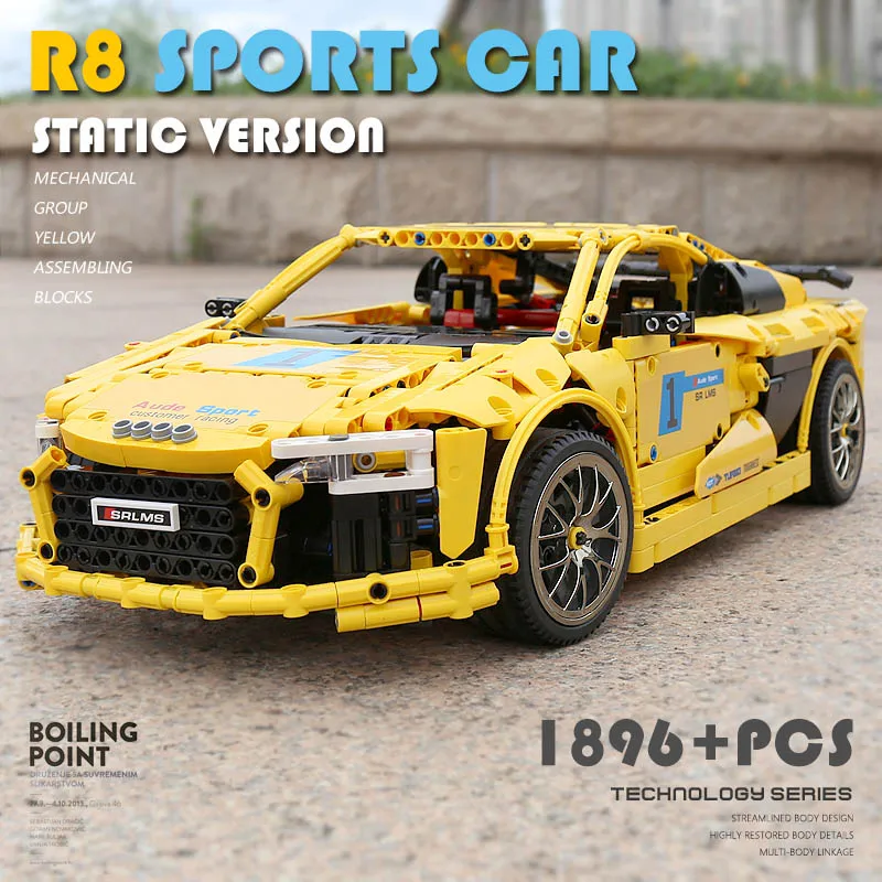 Пресс форма для King 13127 MOC 4463 Technic гоночный автомобиль R8 V10 второго поколения модель